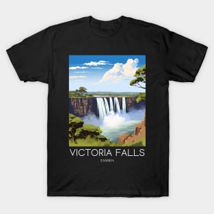 A Pop Art Travel Print of Victoria Falls - Zambia / Zimbabwe T-Shirt